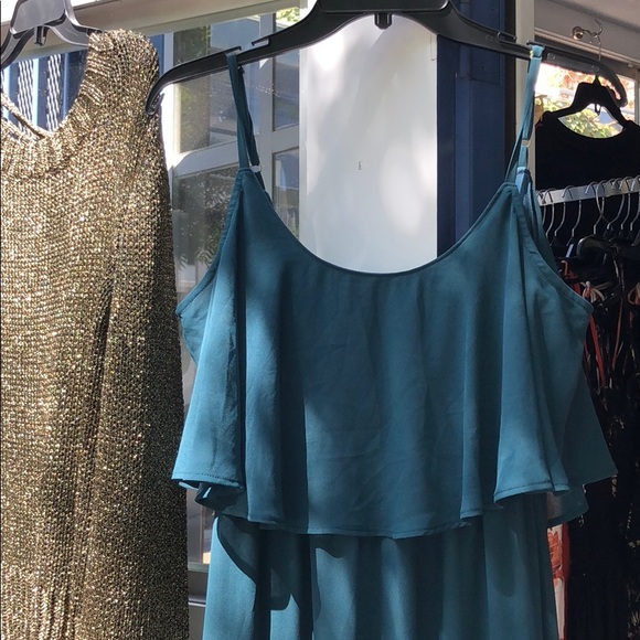 SHOW ME YOUR MUMU CAITLIN RFFLE MAXI CHIFFON DRESS - Picture 2 of 6